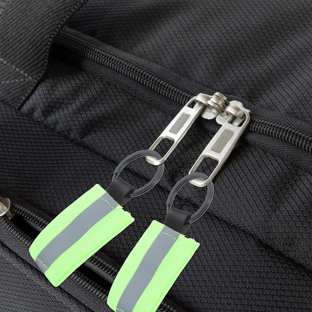 

8 Pcs Reflective Keychain Tag High-visibility Keychains at Night Backpack Pendants Nylon Man for School Bag