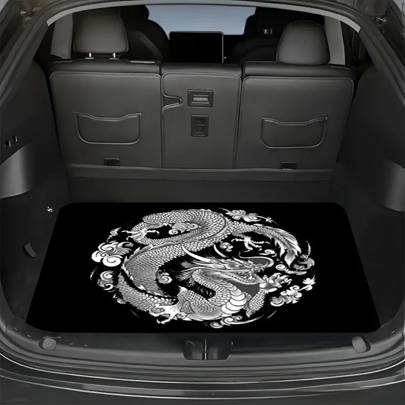 1pc Durable Car Trunk Mat -- Stylish And Minimalist Design, Made Of Crystal Velvet Material, Suitable For Most Car Models, Don'T