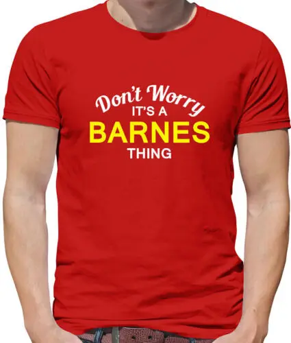 Don'T Worry It's a BARNES Thing Mens T-Shirt - Surname Custom Name Family