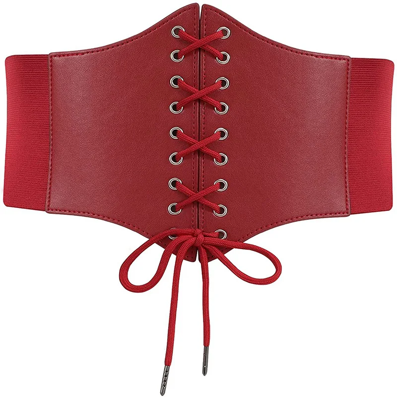 Cintura a corsetto da donna Cintura elastica in vita Cinture larghe Moda casual Abito di marca di lusso Con lacci Vita stretta sul petto allentata AL101