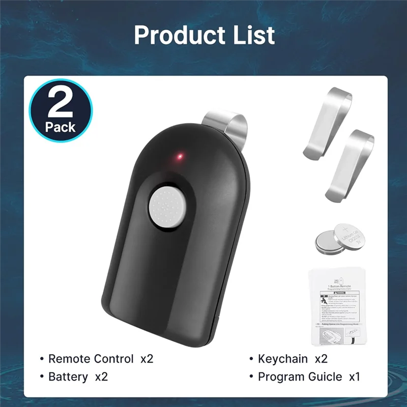 ABKQ-ACSCTG Type 1 3 For Genie Remote Replacement Garage Door Opener Intellicode 1-Button 390Mhz For GIT-1