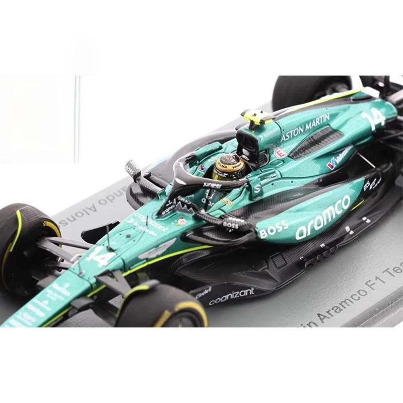 Spark F1 1/43 Aston Martin AMR24 Fernando Alonso 2024 Mexican Grand Prix Car Model Simulation resin Collectible Car for Boy Gift