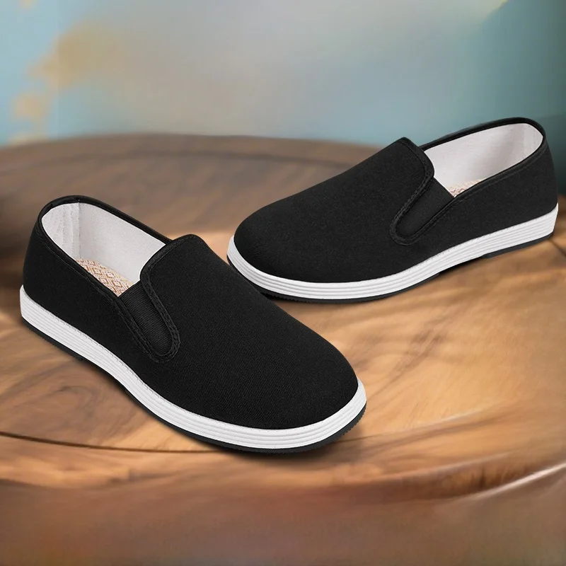 Beijing Ladies Cloth Shoes Slip-On Soft Bottom Work Shoes Anti-Slip Multi-Layer Cow Tendon Sole Comfortable Casual Footwear