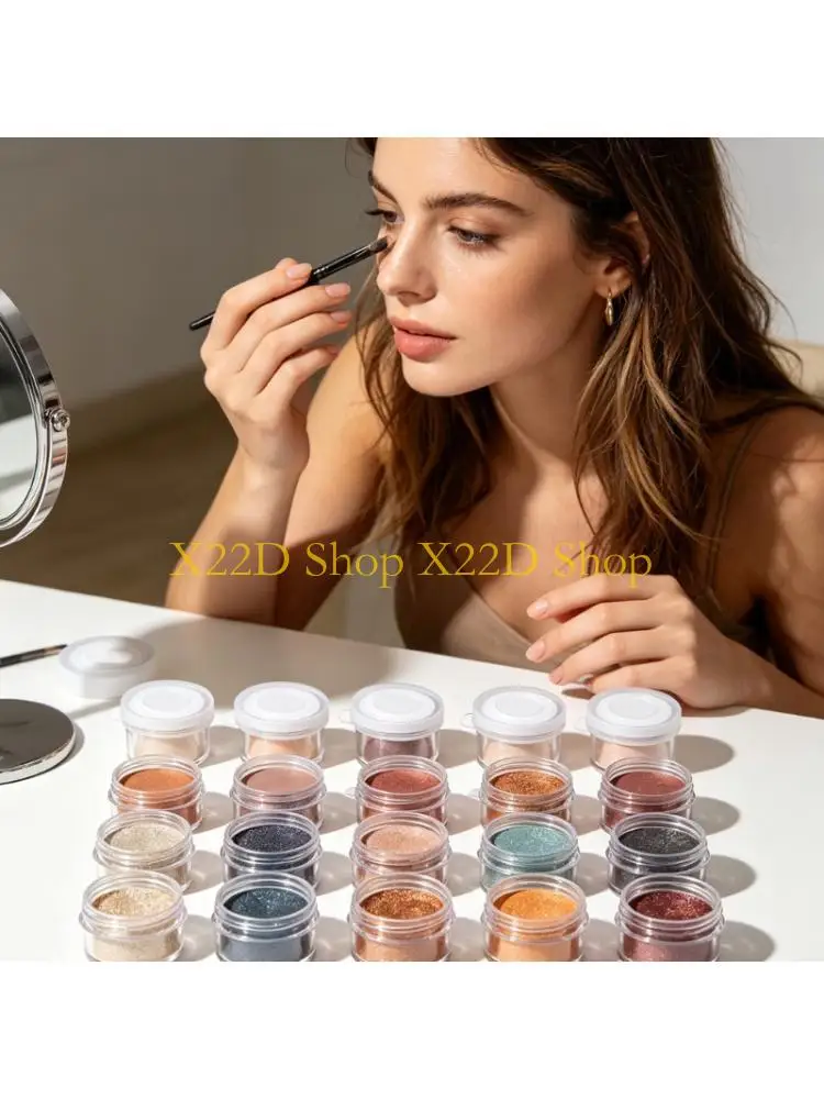 X22D 25/50Pcs 10Ml Plastic Paint Jars With Screw Lid Small Empty Paint Storage Container For Professional Artists Hobbyists