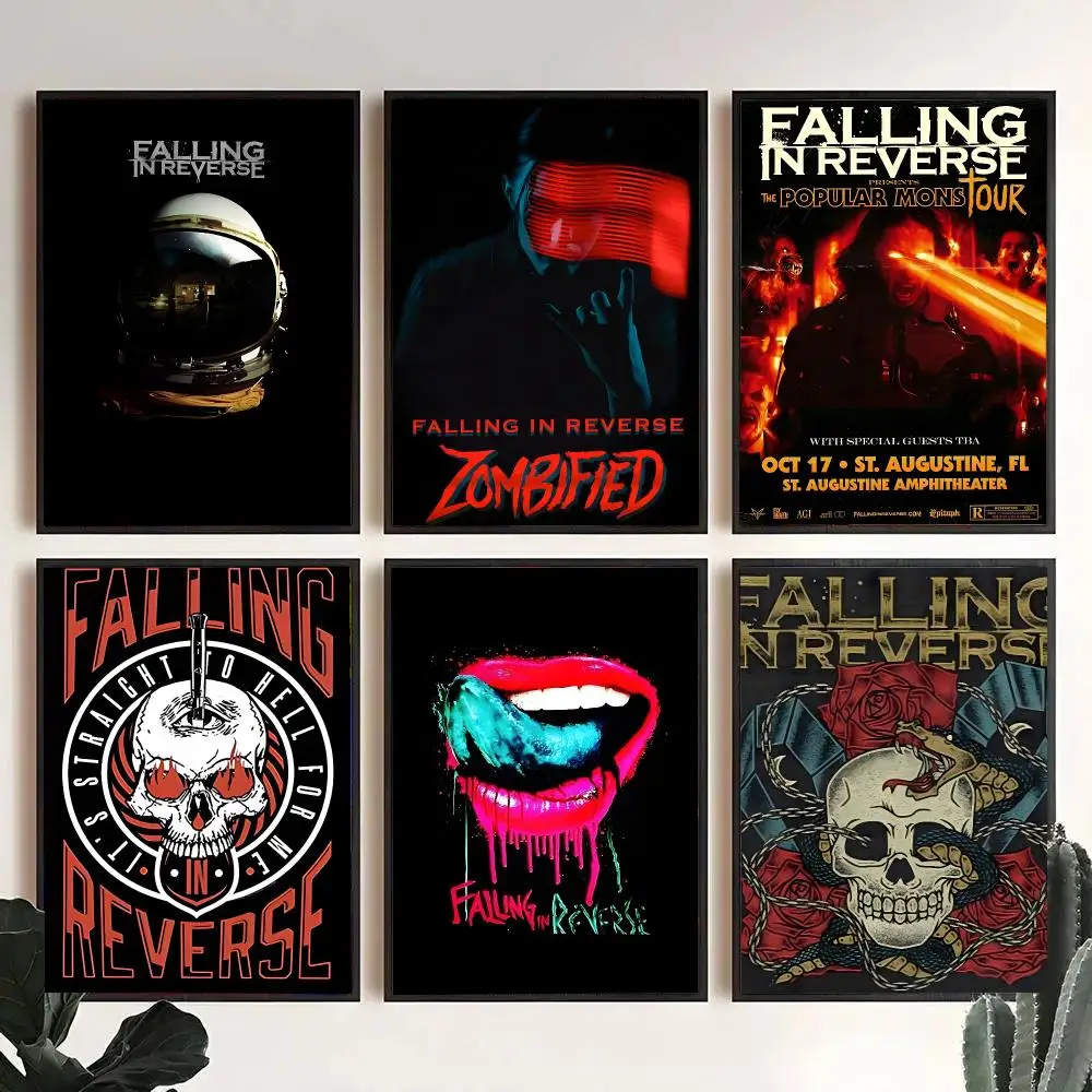 Rack Band F-Falling In R-Reverse Poster Decorative Wall Art Stickers Mural For Home Living Room Hallway Decor Gift