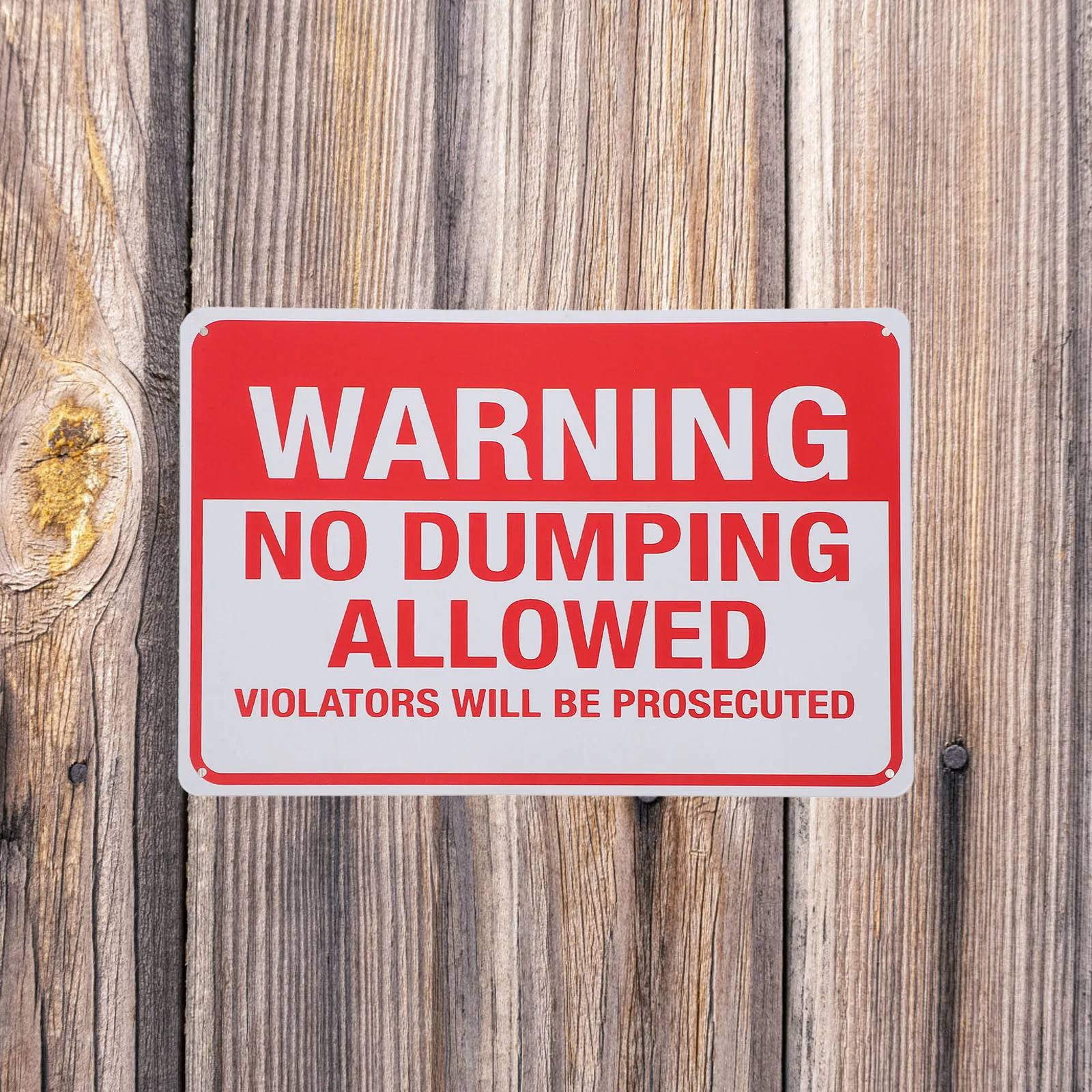 No Dumping Warning Sign Iron Material High Visibility Legal Protection Household Safety Product Traffic Security Caution Sign