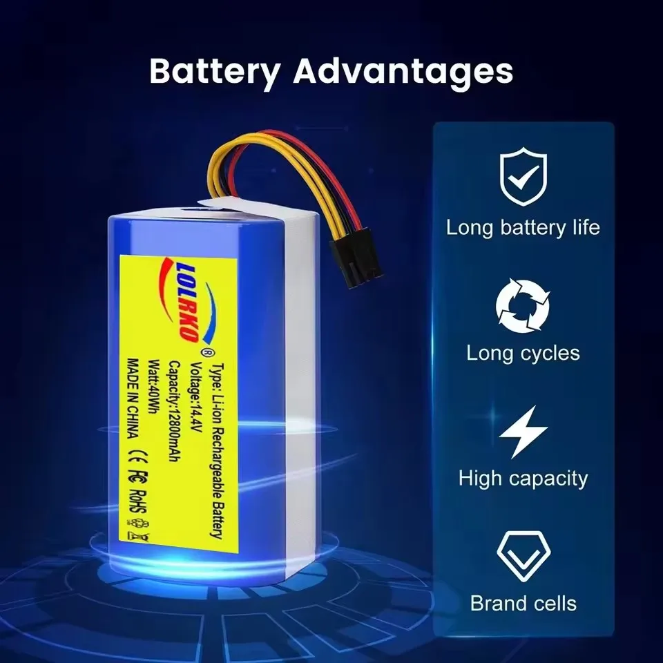 بطارية ليثيوم لون 4S1P 14.4 فولت 3000 مللي أمبير في الساعة للمكنسة الكهربائية Cecotec Conga 1290 1390 1490 1590 Genio deluxe 370 Gutrend echo 520 #5