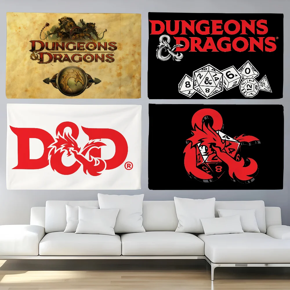 Game D-Dungeons D-Dragons  flag For Decoration Outdoor Picnic  Hanging Home Camping Party Banner
