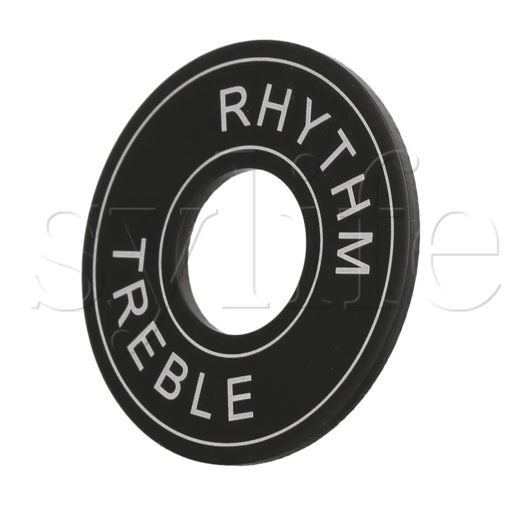 33mmDia Alloy Guitar Toggle Switch Plate Rhythm Treble Washer Ring Black