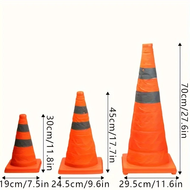 حاجز طريق تلسكوبي قابل للطي، قماش أكسفورد عاكس، مخروط المرور، معدات المرور للسلامة على الطرق، عقبة تدريب كرة القدم #2