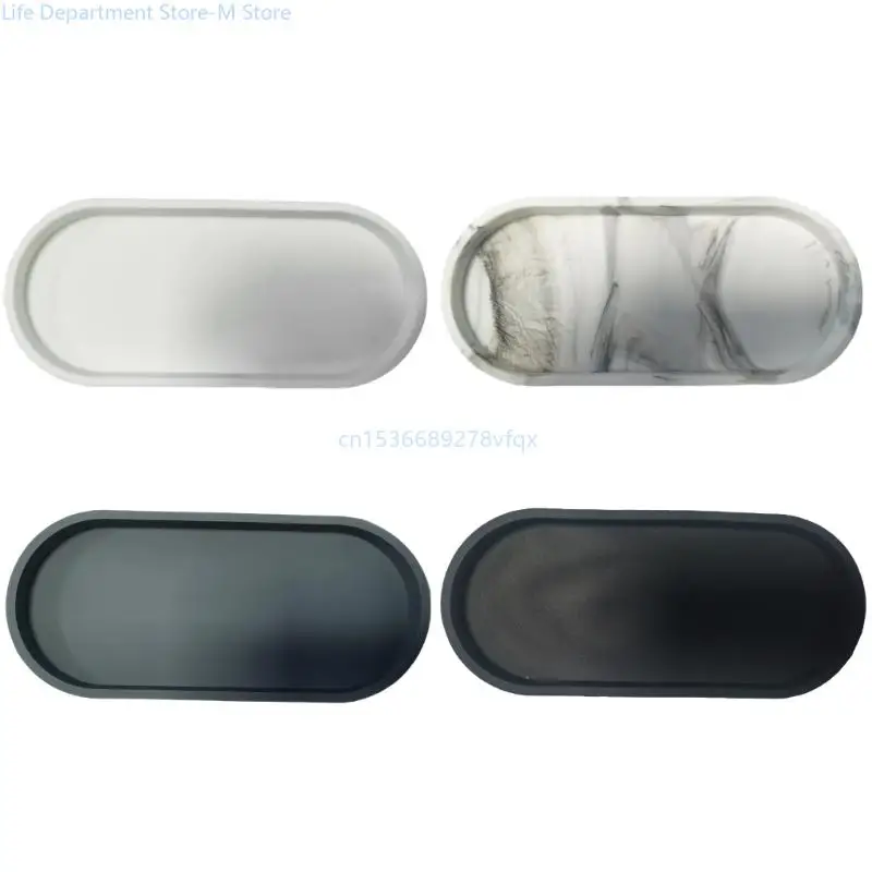 

Silicone Pallet Soap Dispenser Elliptical Tray Bathroom