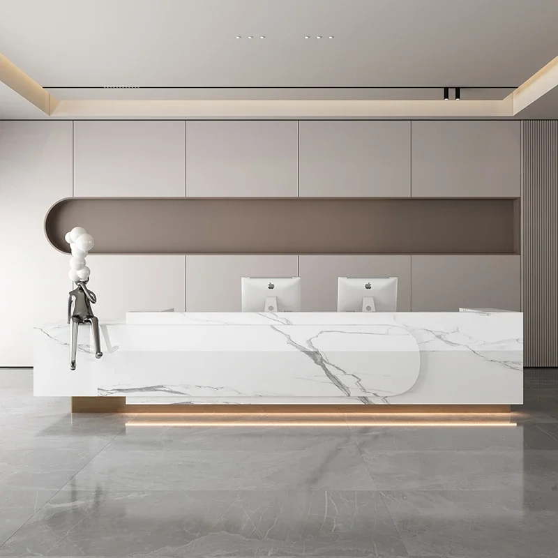 

Beauty Institute Counter Customer Center Modern Luxury Furniture Professional Office Reception Desk Salon Aesthetic Bar Front