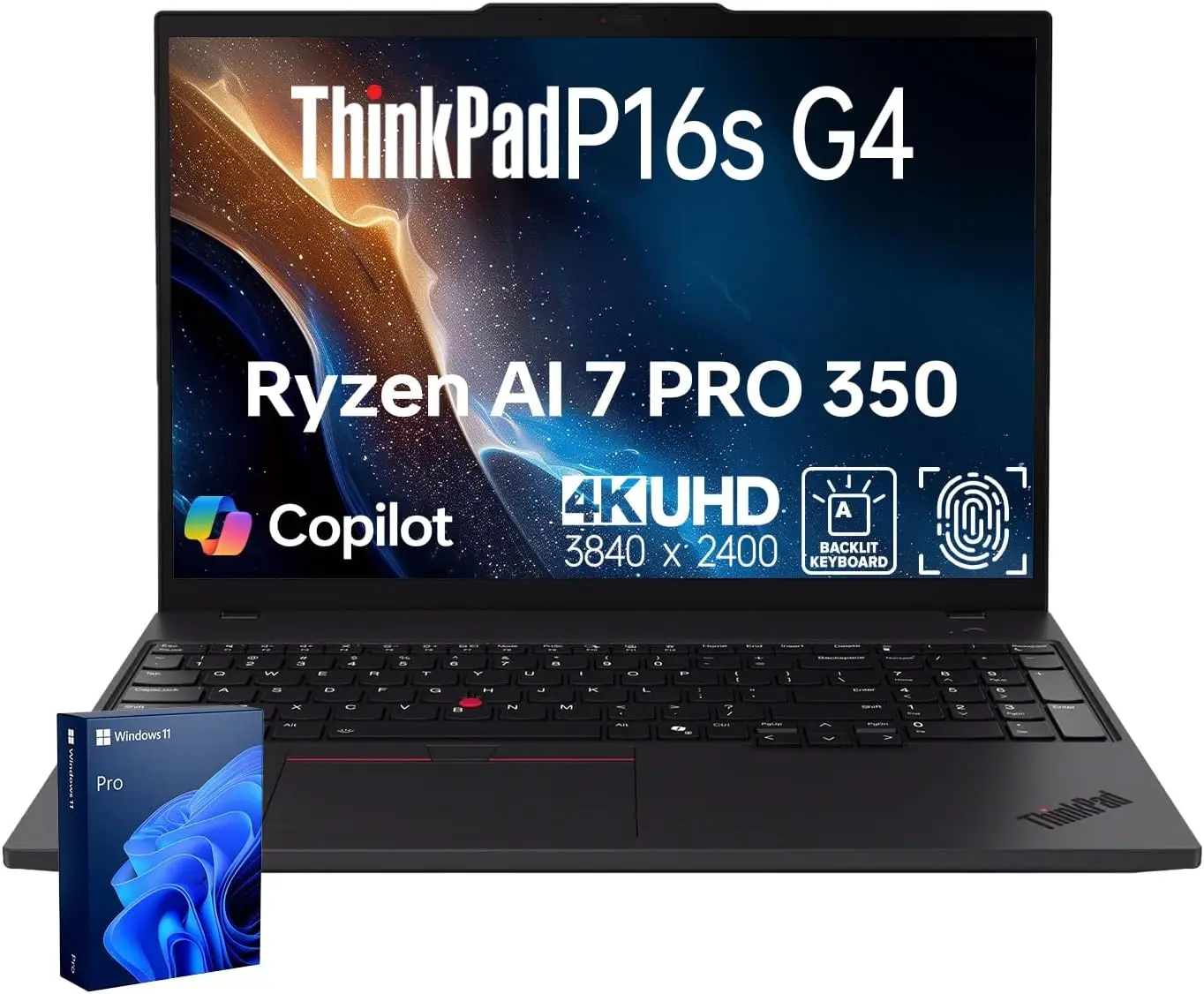 

Lenovo ThinkPad P16s Mobile Ryzen AI 7 PRO 350, 64GB DDR5, 4TB SSD, Fingerprint, Backlit KB Wi-Fi 7, HDMI, Windows 11 Pro, Black