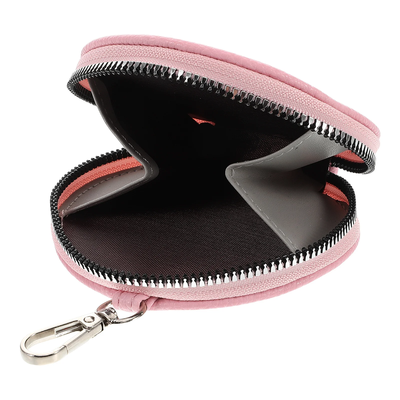 

Circular Coin Pouch Small Card Holder Zipper Key Pouch Portable Mini Wallet Ladies Coin Purse Stylish Keychain Accessory