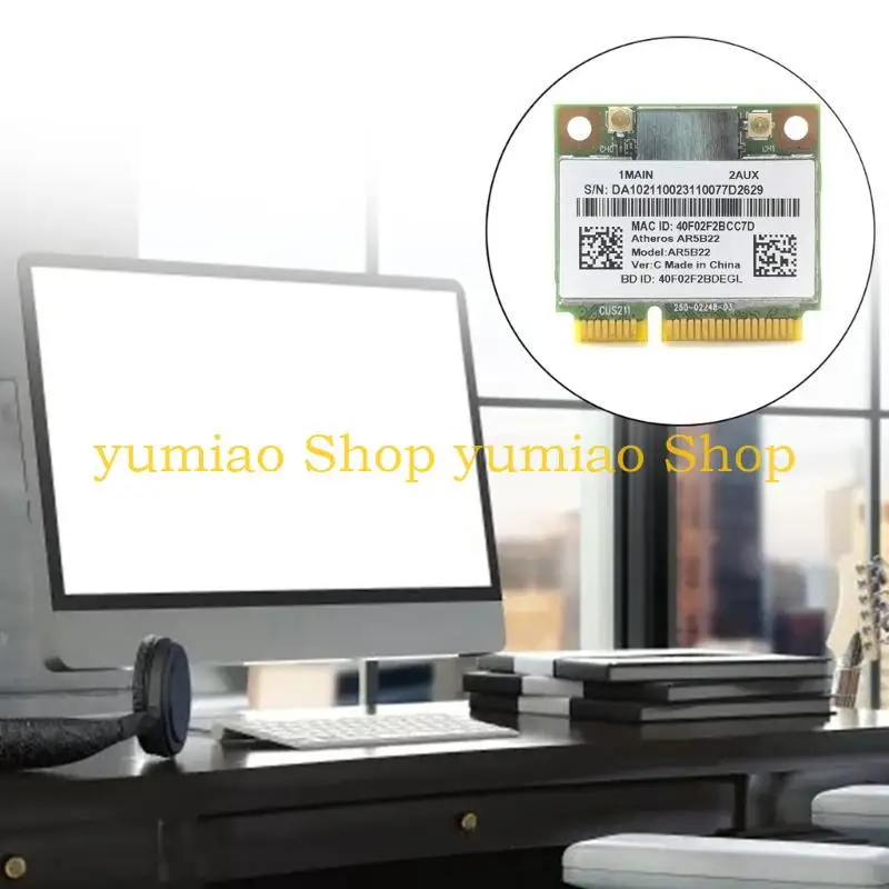 587B Dual-Band 2.4+5G 300M 802.11A/B/G/N Wifi Wireless Half Mini PCI-E Card
