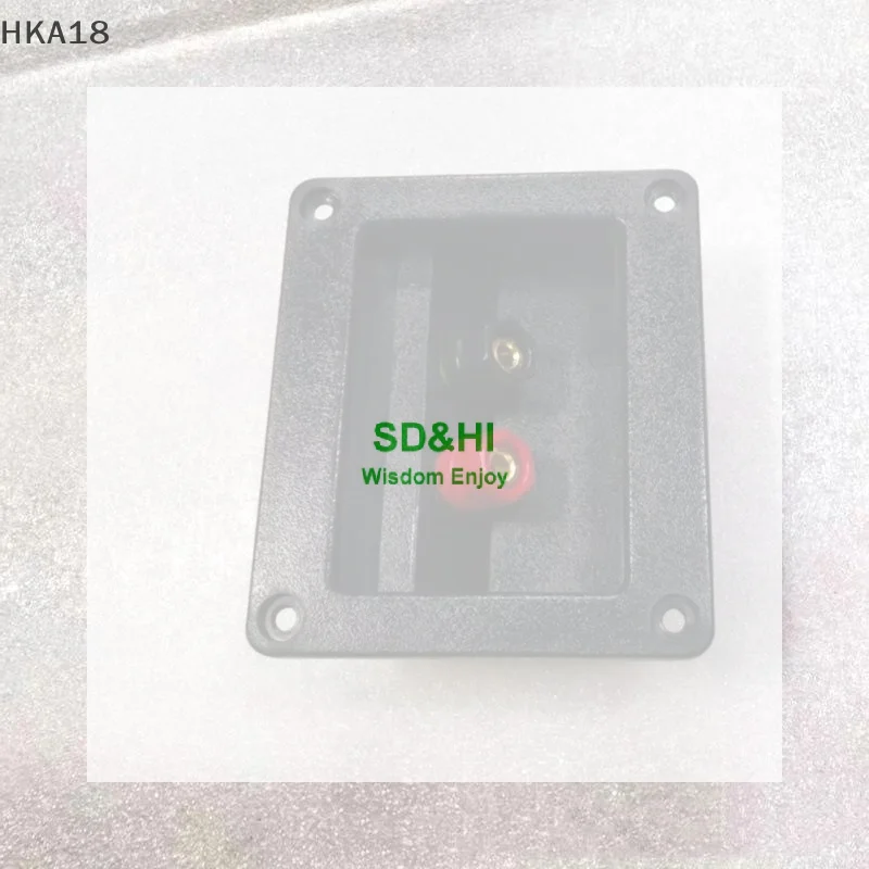 PCS 2-Way Speaker Junction Box Terminal Binding Post Square Screw Cup Connecting Subwoofer Plug DIY Repalcement Black 2
