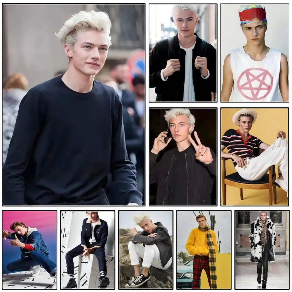 Fashion Model L-Lucky Blue Smith Poster  Self-adhesive Art Waterproof Paper Sticker Coffee House Bar Room Wall Decor