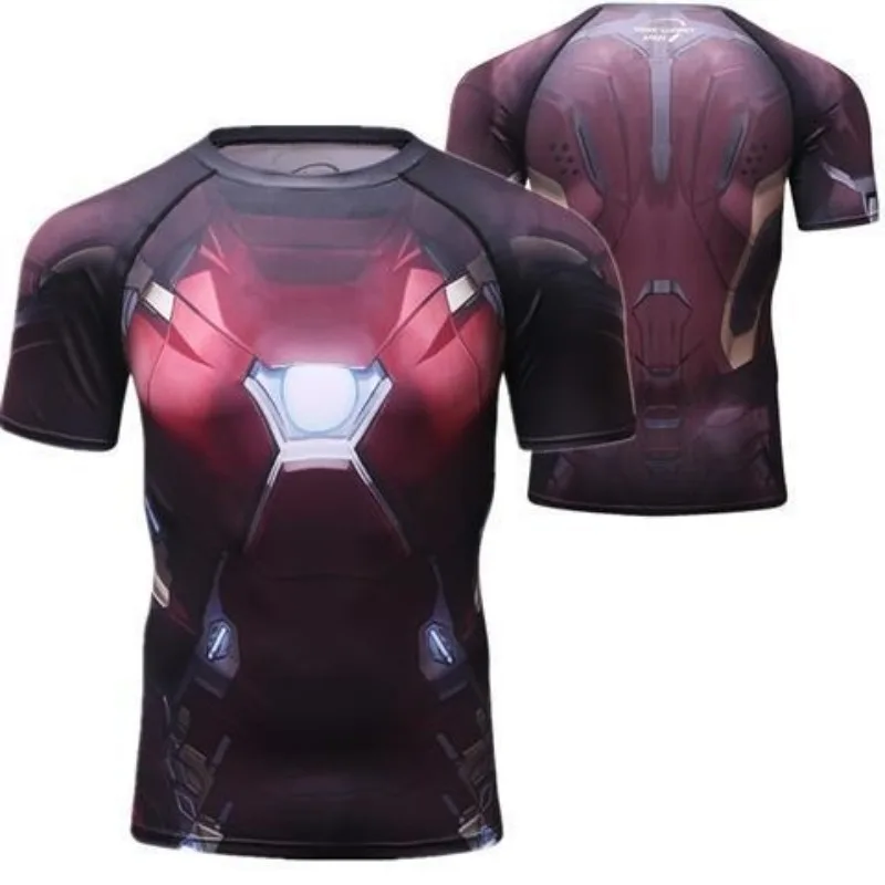 2026 New Brand Fitness Compression T-Shirt Men Short Sleeve 3D Exercise Tops Men T Shirt Summer Casual Tshirt FamilyMatching