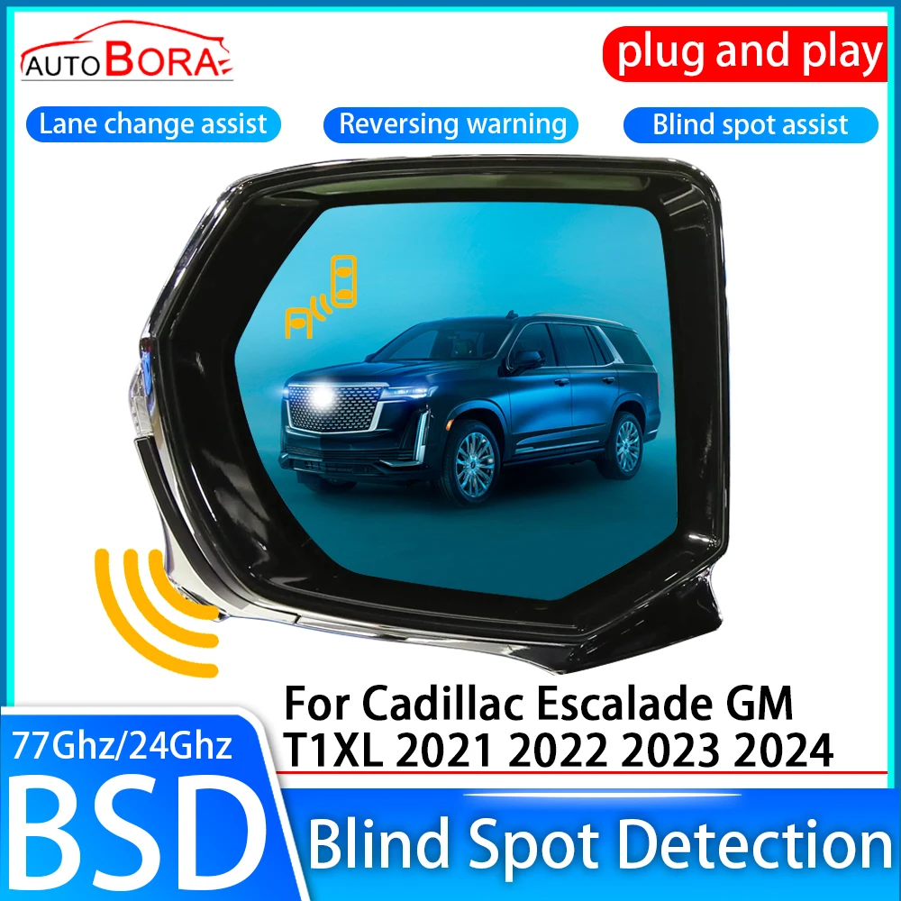 ZhuCamX Car Blind Spot Detection System BSD BSA BSM Sensor Drive Rear Mirror Monitoring for Cadillac Escalade GM T1XL 2021~2024