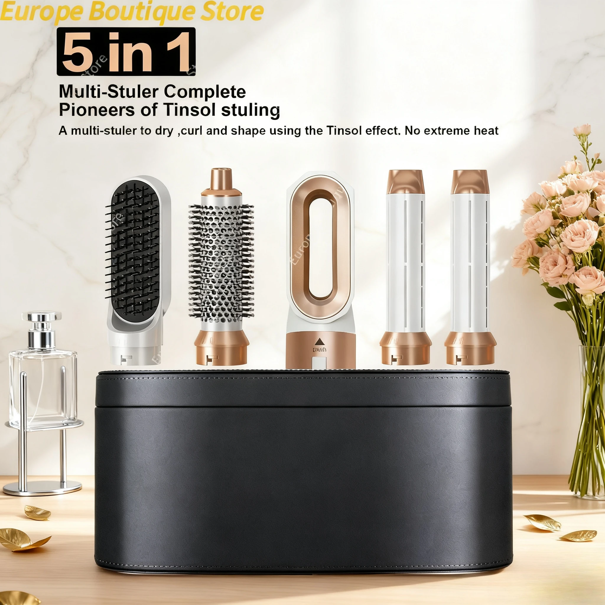 

Профессиональный фен 5 в 1, расческа с горячим воздухом, бигуди для Dyson Airwrap, фен, инструмент для укладки, выпрямитель для волос, парикмахерский инструмент