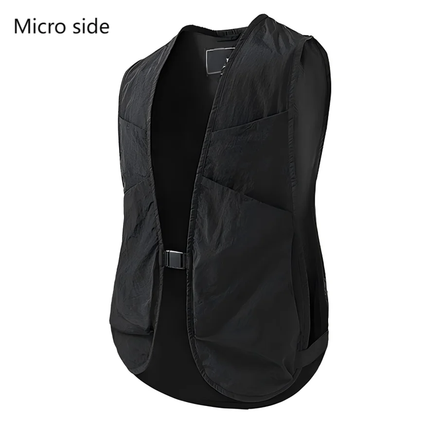 Superleichte Weste mit Taschen für Damen und Herren, Street-Style Brusttasche für Angeln, Wandern, Fotografie, Outdoor-Reisen – Detail 2