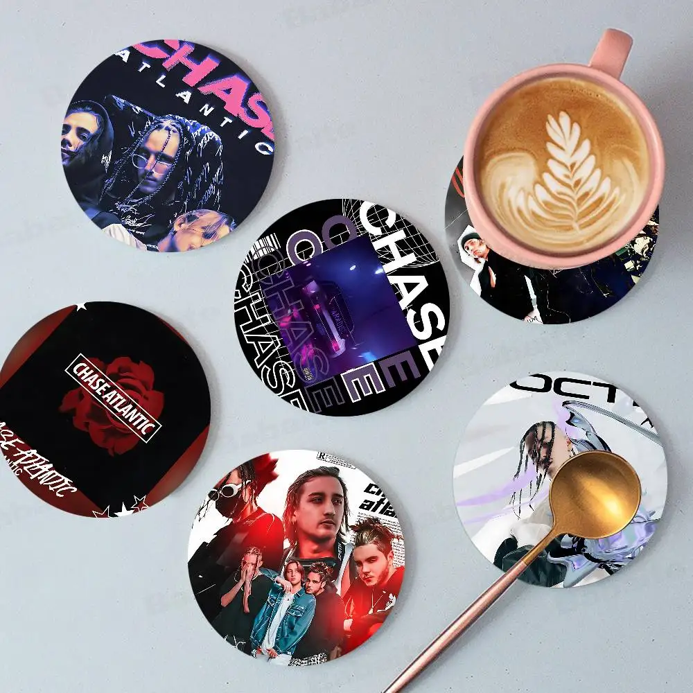 singer group C-Chase Atlantic music Album Wooden Coaster Heat-Resistant Drink Mats with Non-Slip Base, Perfect Gift Idea