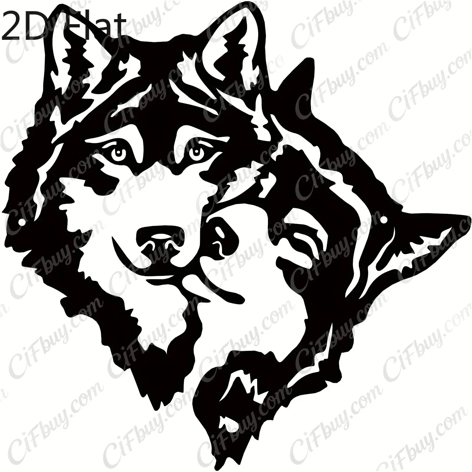 CIFbuy Wolf Mate Black Metal Wall Art Iron Silhouette Sculpture for Indoor Outdoor Home Decor Modern Rustic Hanging Sign