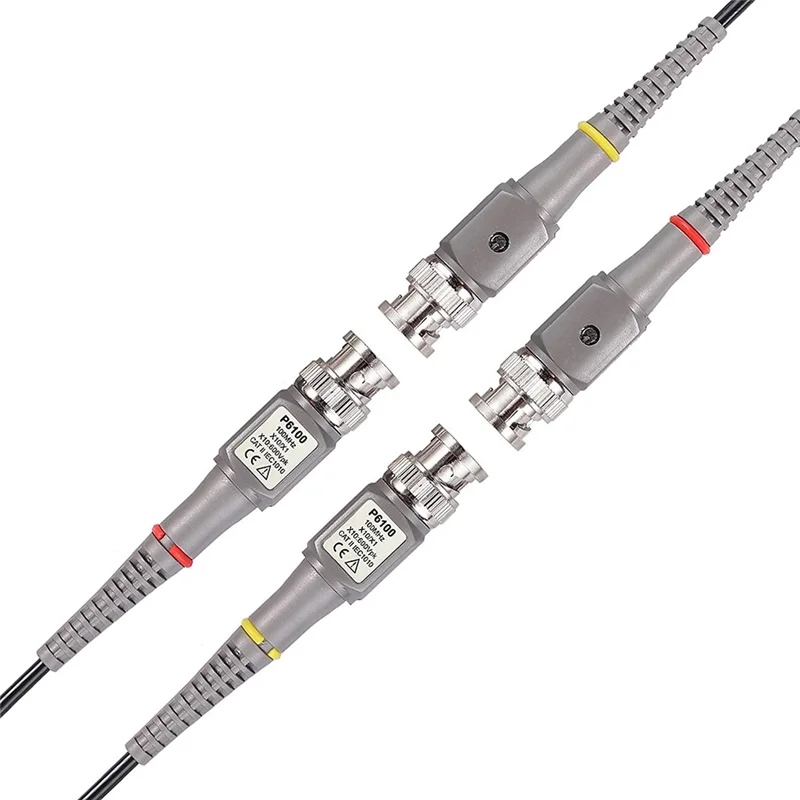 Sondas de Clip de osciloscopio, Kit de cables de prueba, BNC, P6100, 100 MHz