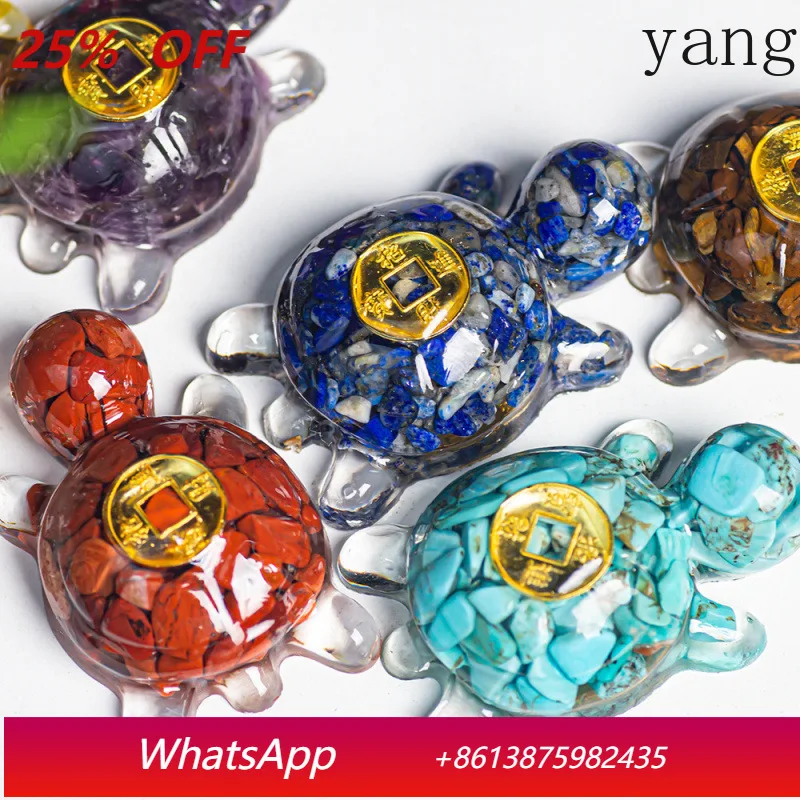 

CX home mascot decoration, crystal handmade turtle sculpture