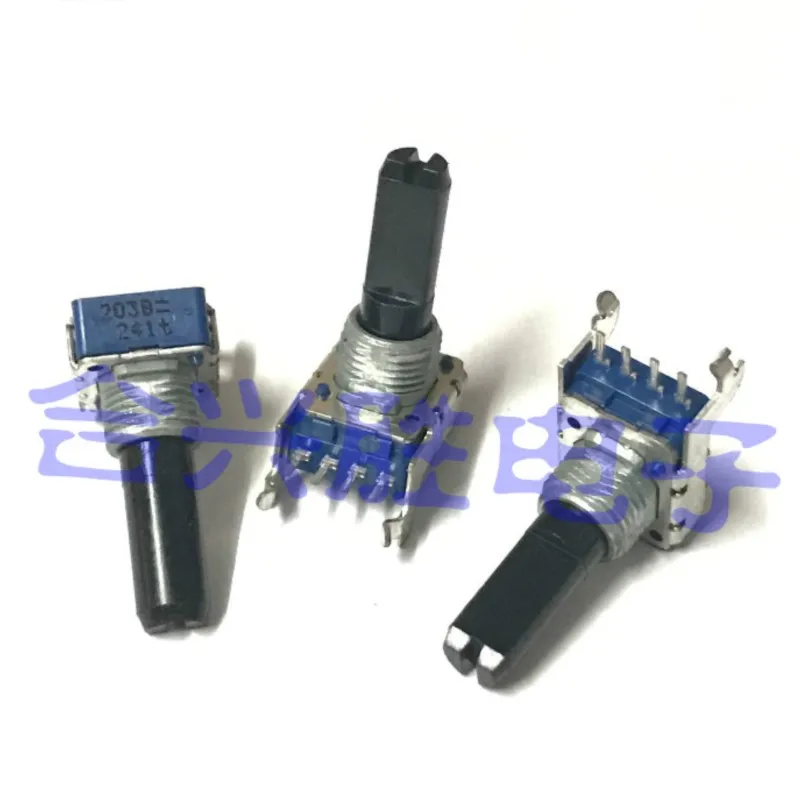 

1 Piece Horizontal RK11 Type Rotary Potentiometer Single B20K With Midpoint Audio Instrument Volume Potentiometer 4Pin