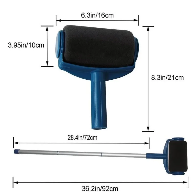 Imagem -06 - Parede Pintura Rolo Escova Conjunto com Pólo Estendido Reutilizável Teto Parede Canto Edger Pintura Rolling Escova Lidar com Ferramenta Profissional