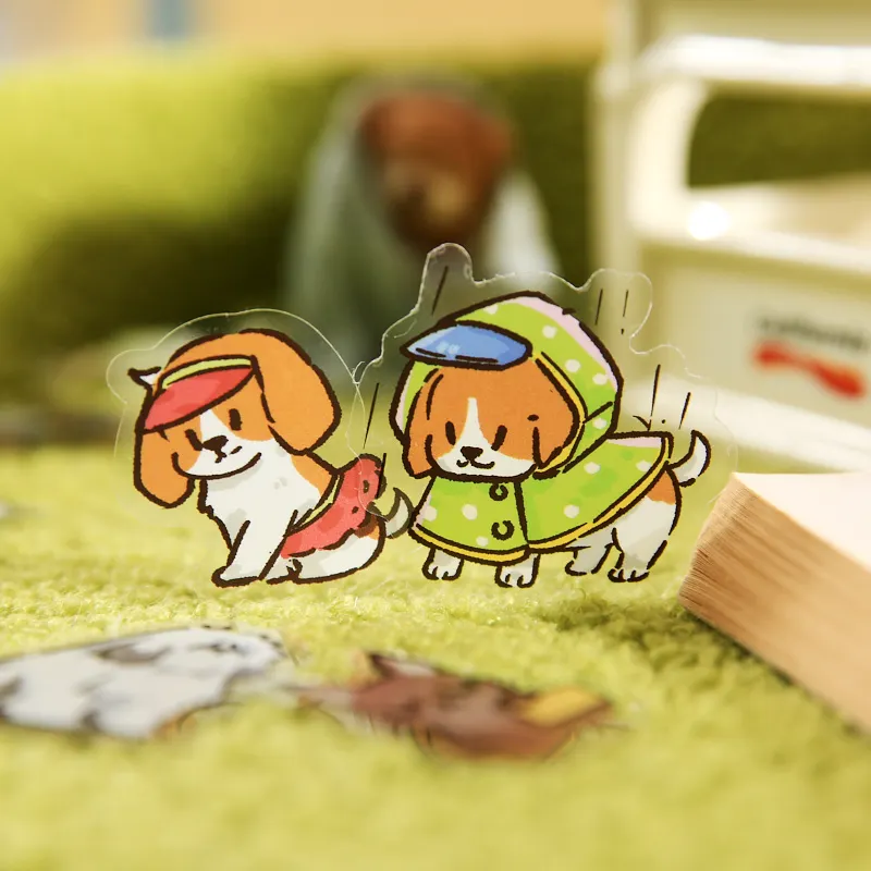 

30 шт., кавайные декоративные наклейки с рисунком собаки, сделай сам, дневник, альбом, чехол для телефона, компьютерный багаж, эстетика, канцелярские наклейки