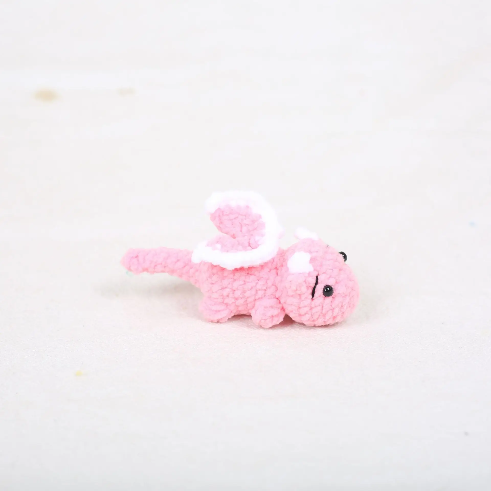 Niedlicher Gehäkelter Dinosaurier-Schlüsselanhänger Mini Gestrickter Dinosaurier-Anhänger Kreativer Cartoon-Tier-Schlüsselring Rucksack-Anhänger – Detail 3