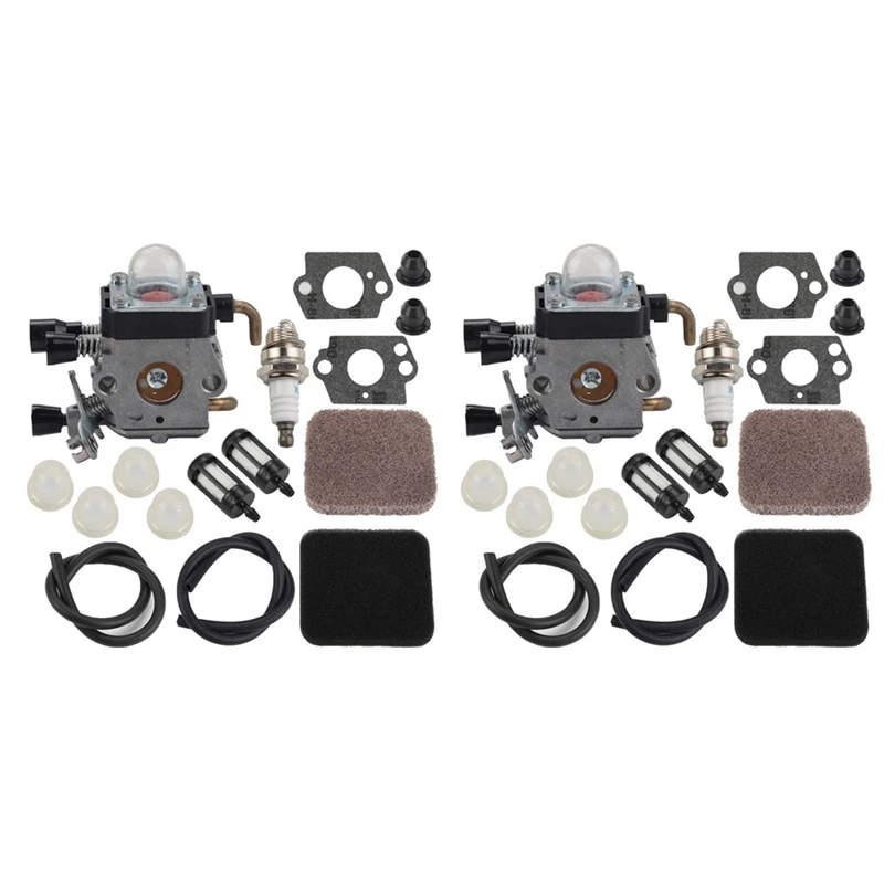 2X FS85 FS80 Carburetor For Stihl FS75 FS80R FS85 FS85RX String Trimmer Weedeater C1Q-S97 Carb With Fuel Repower Kit