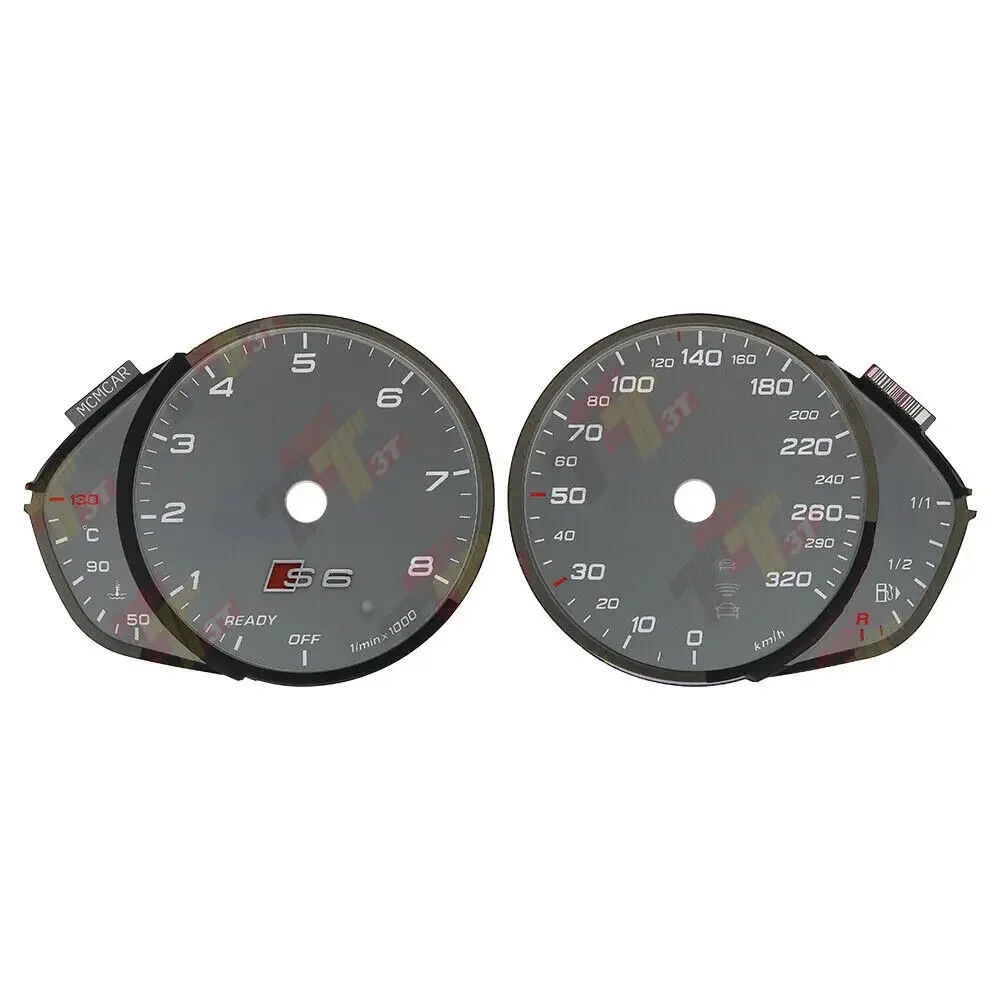 Gauge Face for Audi A6 S6 C7 Instrument Cluster Grey 320KM/H