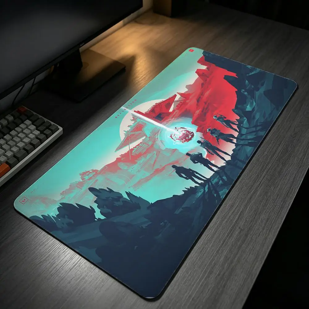 game Valorant Mouse Pad MousePad Stitched Edge Gaming Anti‑Slip Rubber Base Waterproof Desk Mat For Office Laptop PC