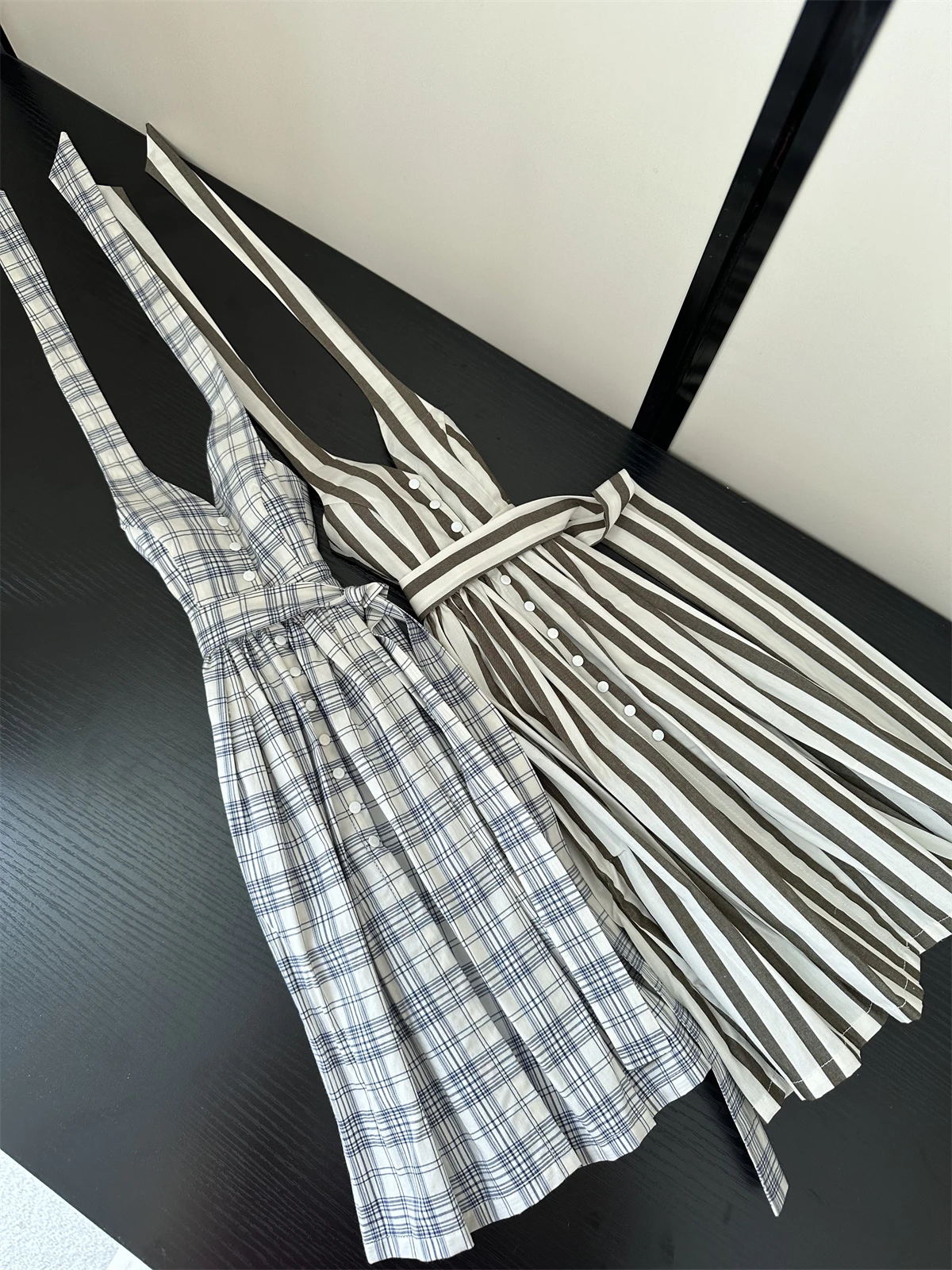 Robe à carreaux sans bretelles, épaules dénudées, pour vêtements de poupée BJD 1/3 W530