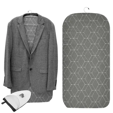 Ferro da stiro sospeso per vestiti in piedi con guanto da stiro Tappetino per cottura a vapore portatile pieghevole per appartamento da viaggio