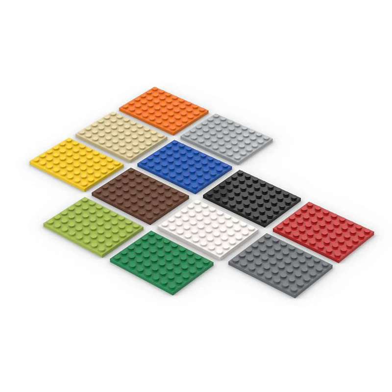 10pcs DIY Building Blocks Thin Figures Bricks 6x8 Dots 12Color Educational Creative Size Compatible With 3036 Toys for Children