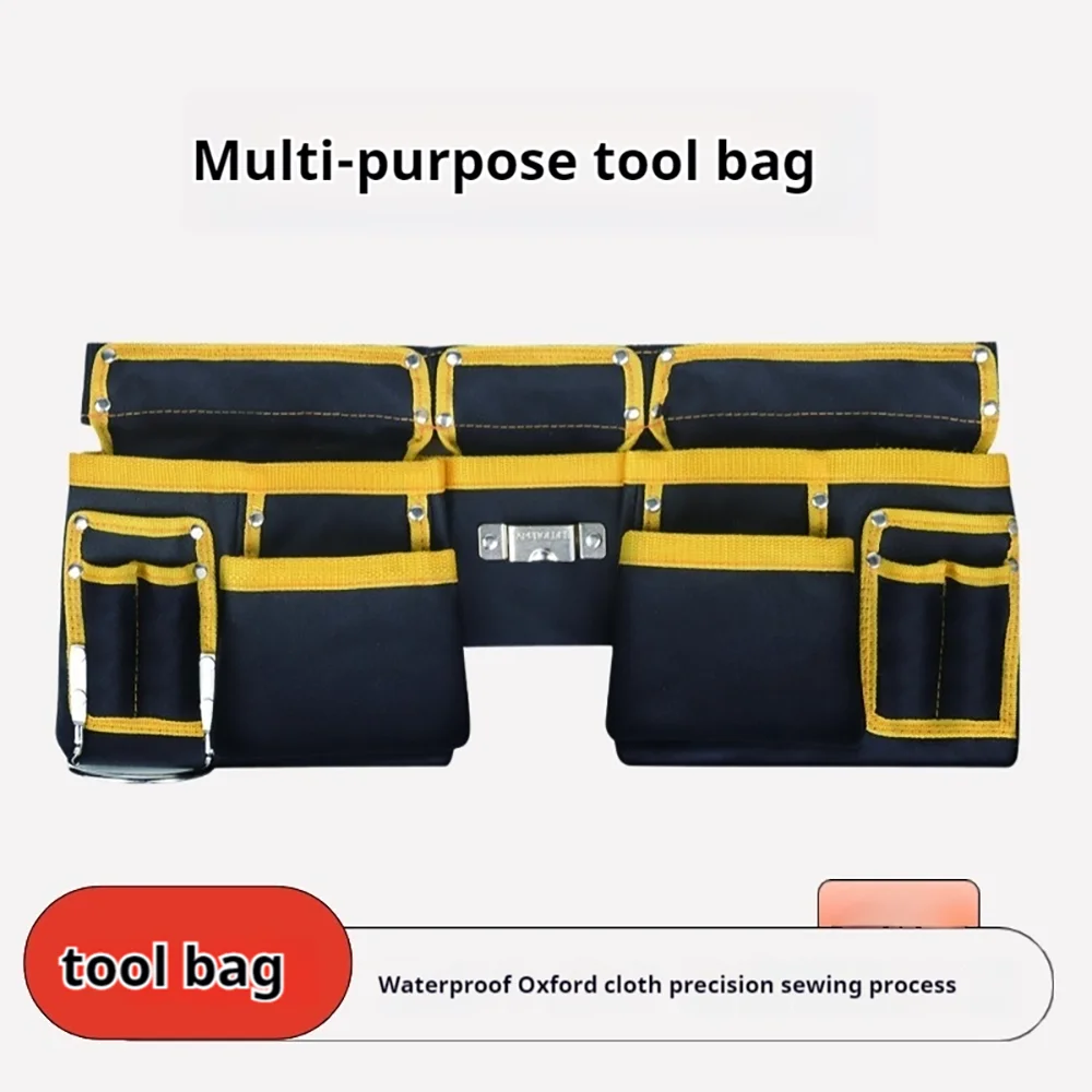 Multi-functional Electrician Tools Bag Waist Pouch Belt  Storage Tool Waist Belt Bag Oxford Cloth Tool  Detachable Tool Bags