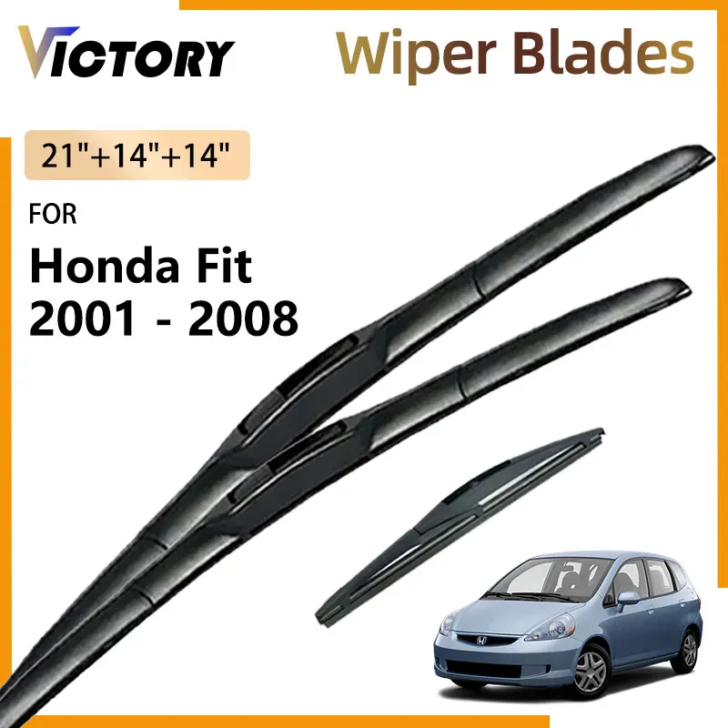 

Front Rear Wiper Blade For Honda Fit Jazz 2001 - 2008 GD3 GD1 2007 2006 2005 2004 2003 2002 Windshield Windscreen Window Brushes