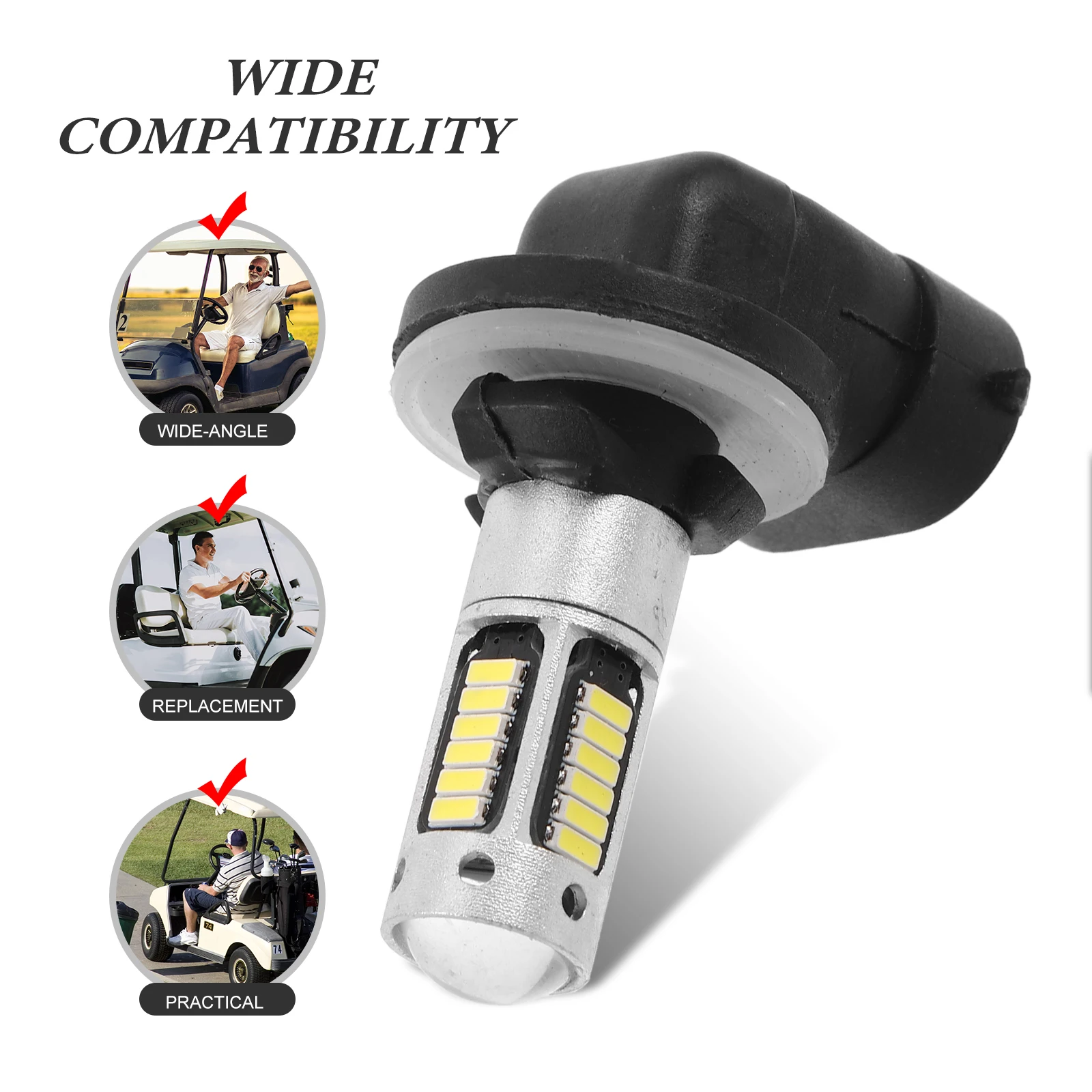 2 قطعة عربة جولف المصابيح الأمامية مشرق المصابيح الأمامية للسيارات ليلة القيادة واسعة شعاع التغطية جميع الأحوال الجوية الموثوقية