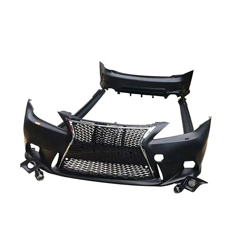 Car Bumpers Kits for Lexus IS250 IS300 IS350 2006-2012 Upgrade F-sport Style Front Bumper Rear Bumper Side Skirts and Grille