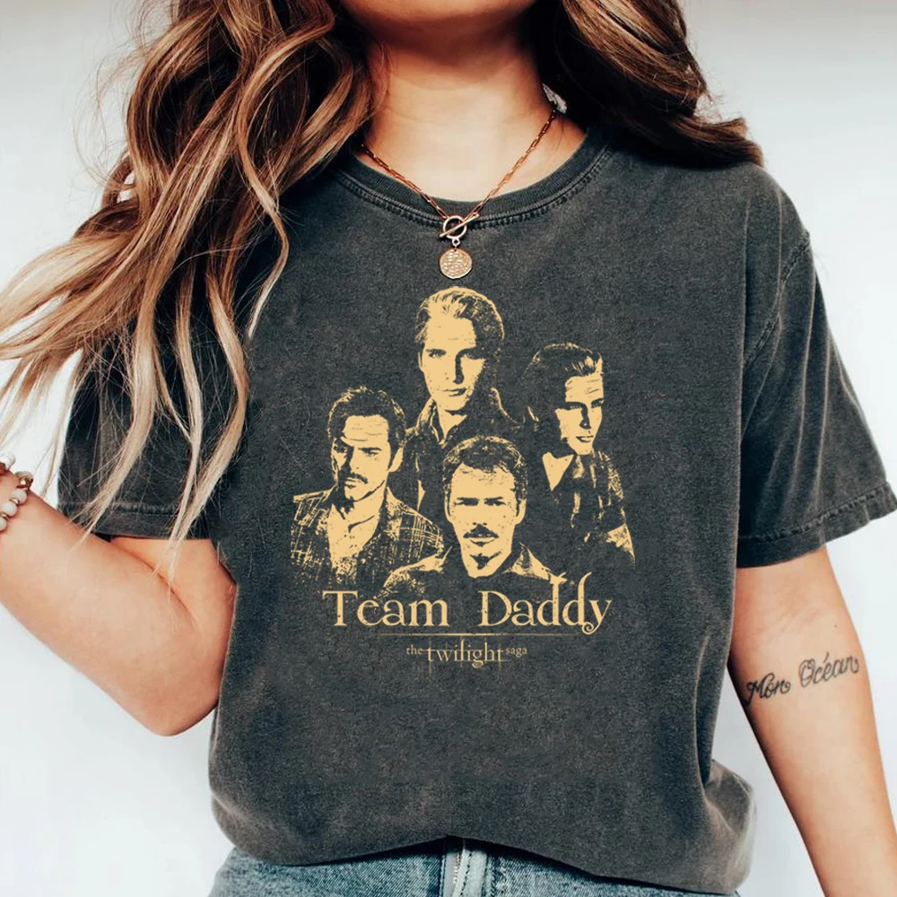 Team Daddy Twilight Shirt Charlie Swan Carlisle Cullen Daddy Vampire Tee Retro Movie Saga Vintage Style T-Shirt Twilight Merch