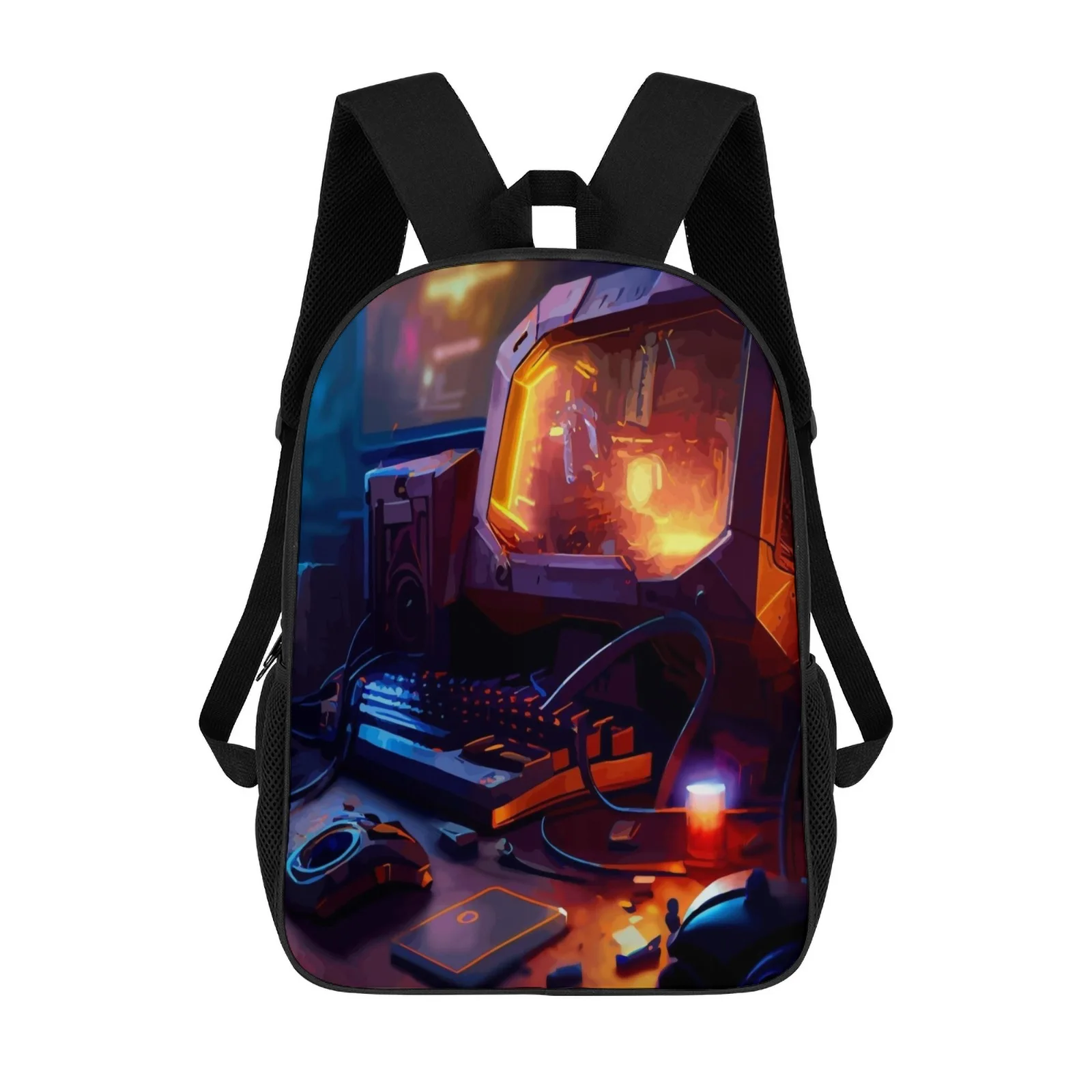 

Игровая комната Gamer Game_1 Mochilas Школьные рюкзаки с принтом для подростков «Снова в школу» Аниме 17-дюймовый школьный рюкзак Сумка