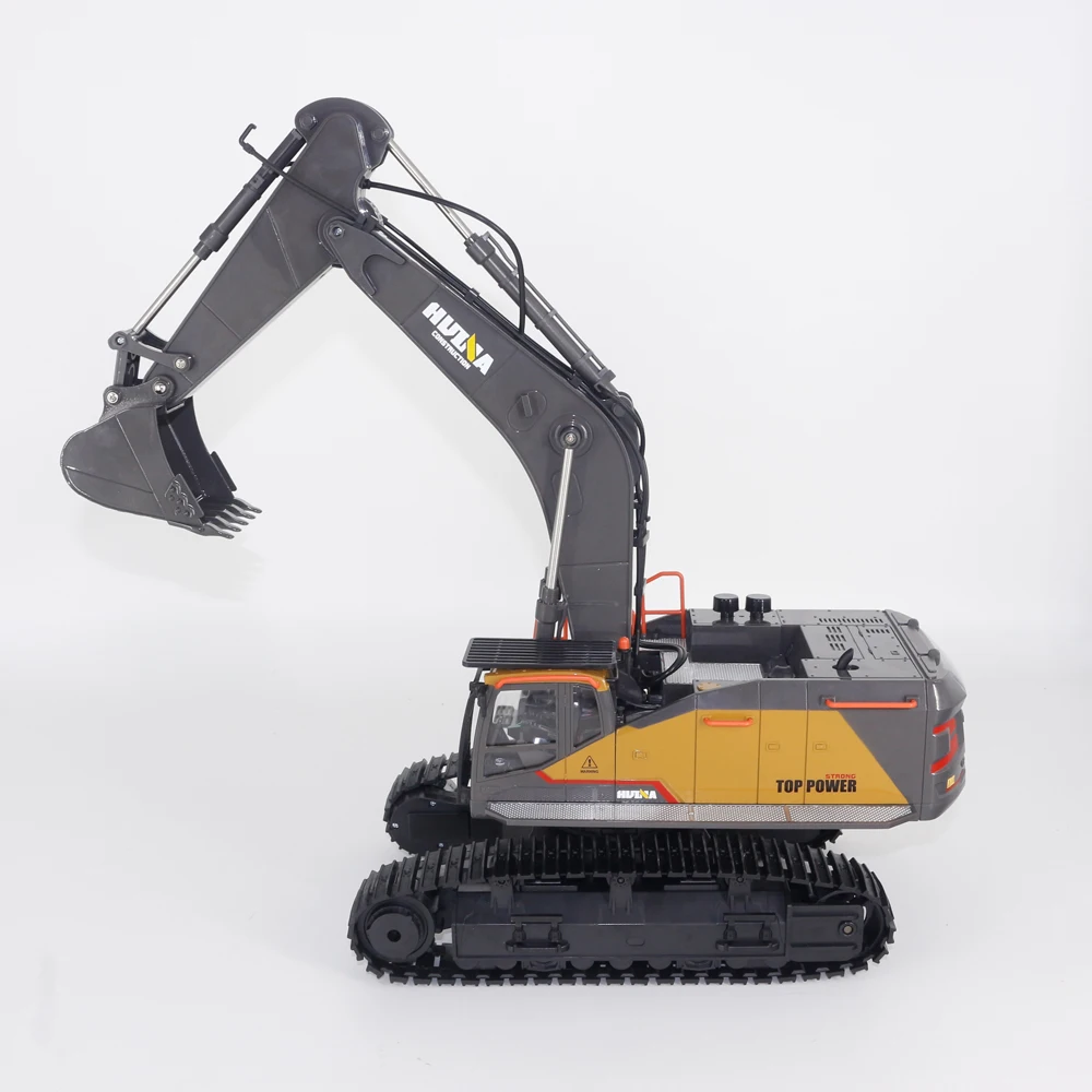 Huina Toy Remote Control Engineering Vehicle 1594 22 Tong Alloy Model Modification Machine 1:14 Electric Excavator Adult Toy Gif