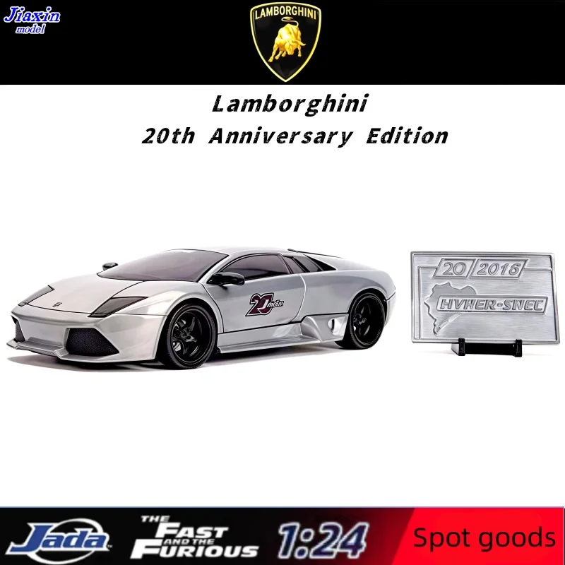

JADA 1/24 Lamborghini 20th Anniversary Edition with silver plate - an extremely valuable collectible car gift