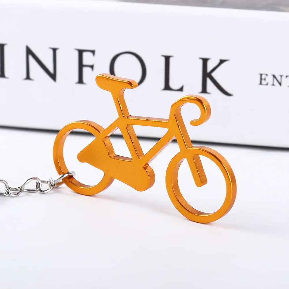 Novel Design 3D Bicycle Model Key Chain Aluminum Alloy Keychain Bag Charm Car Key Ring Accessories Jewelry Gifts Bottle Opener