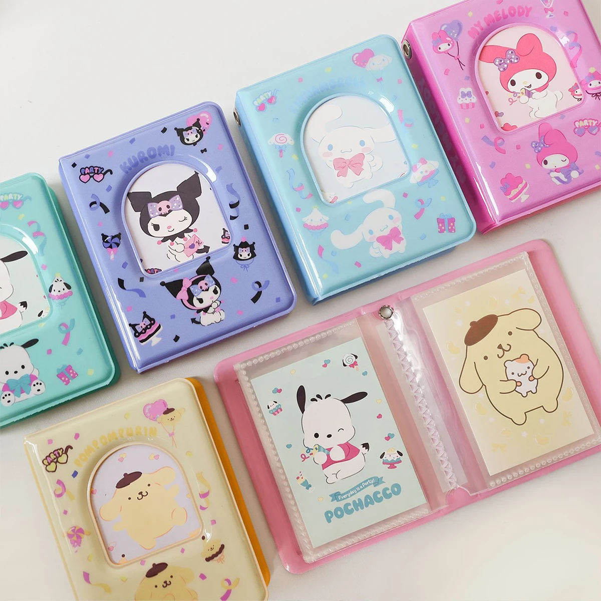 1Pcs Sanrio Series Card Binder Portable Card Holder Book Cute Cartoon Kawaii Name File Storage for Girls Birthday Supplies