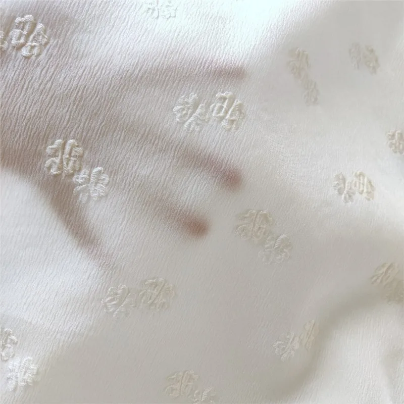 Imitation embroidered cut flower small jacquard yarn Hanfu embossed cheongsam dress fabric